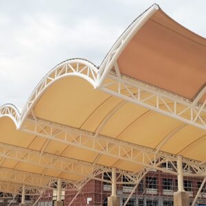 Nigeria International School Grandstand Sunshade PTFE Membrane structure Canopy