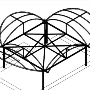 Swimming pool membrane structure (sports stadium sunshade and waterproof swimming pool)