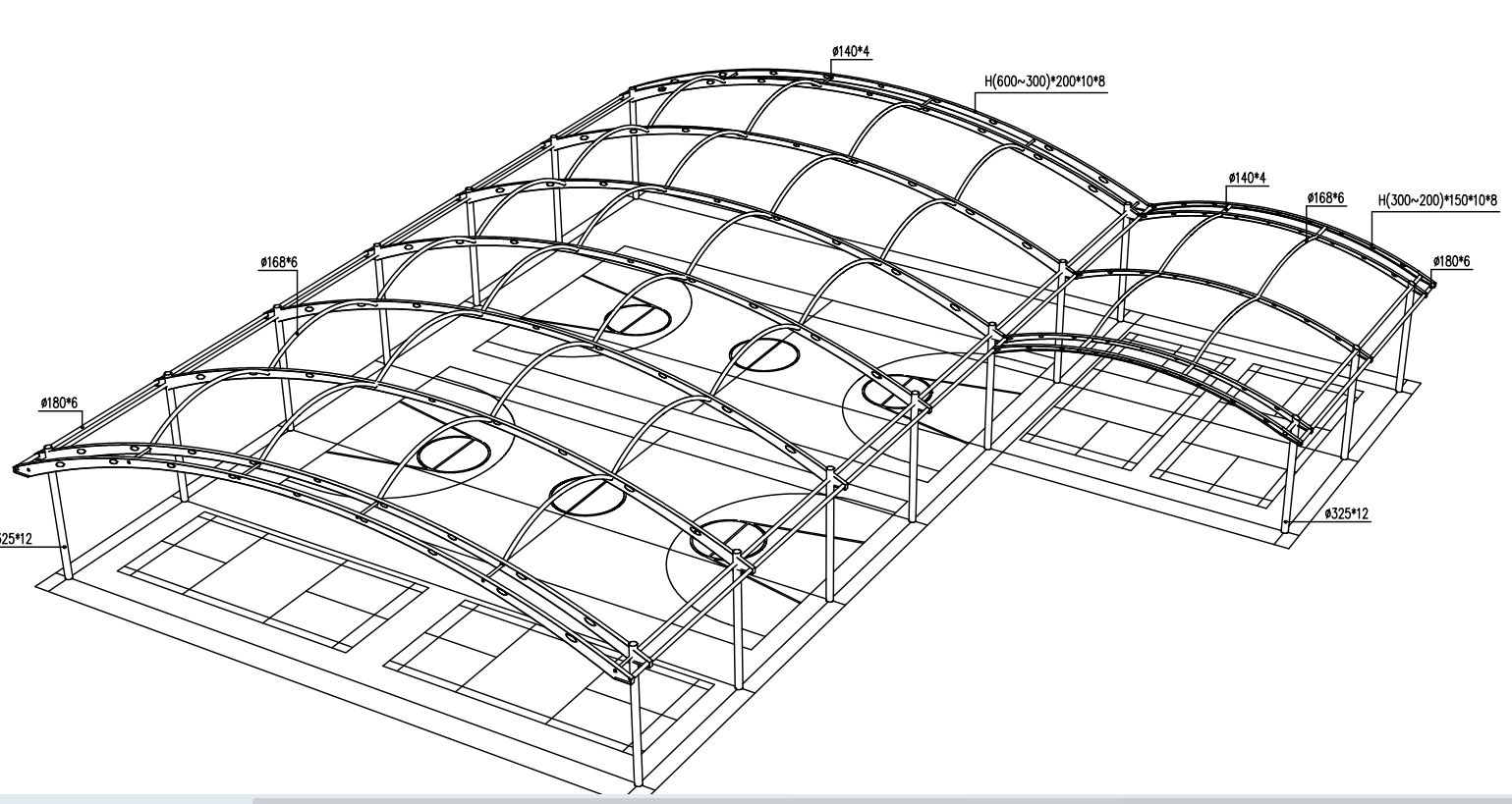 Membrane Structure Stadium in the Philippines: Design Drawings and Renderings - Image 2