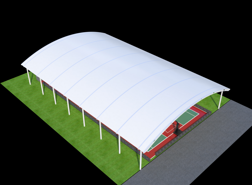 Membrane Structure Stadium in the Philippines: Design Drawings and Renderings