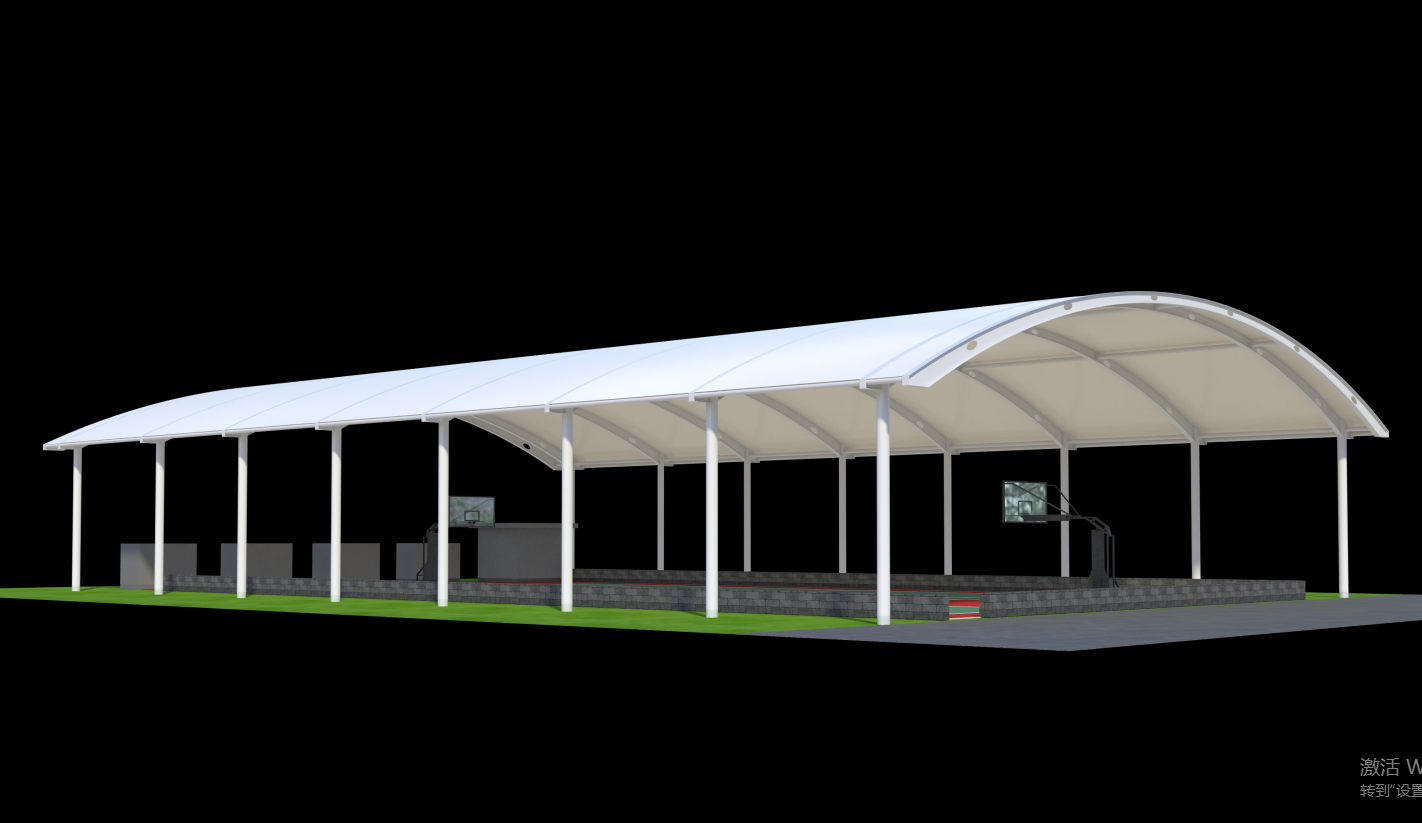 Membrane Structure Stadium in the Philippines: Design Drawings and Renderings - Image 6